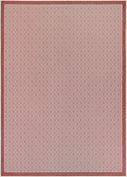 Couristan Monaco Sea Pier Sand/maroon Indoor/outdoor Area Rugs