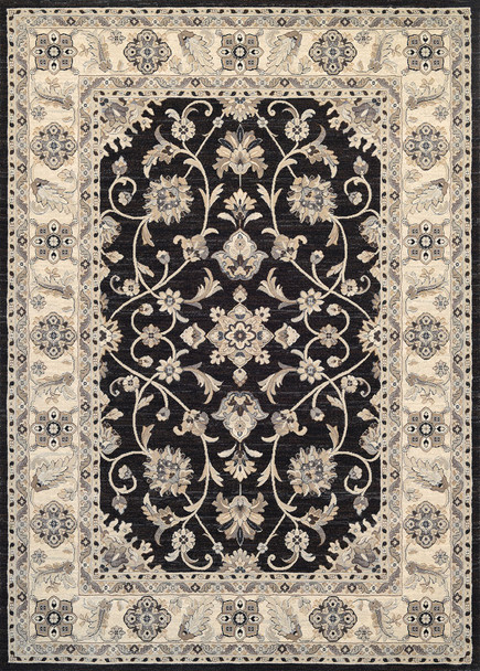 Couristan Everest Rosetta Ebony Indoor Area Rugs