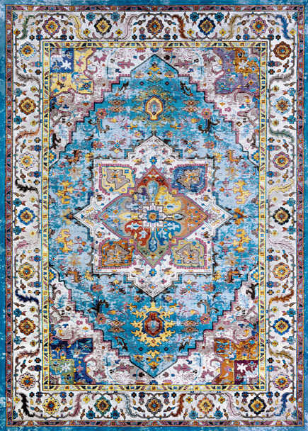 Couristan Gypsy Ely Aqua/multi/ivory Indoor Area Rugs