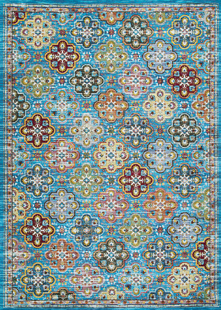 Couristan Gypsy Nameh Blue Topaz Indoor Area Rugs