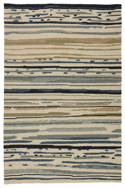 Jaipur Living Sketchy Lines CO08 Abstract Silver Hand Tufted Area Rugs