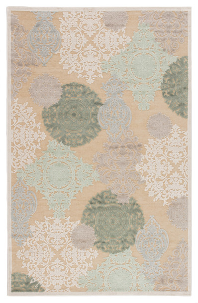 Jaipur Living Wistful FB19 Medallion Beige Power Loomed Area Rugs