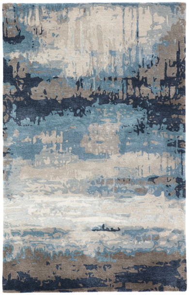 Jaipur Living Benna GES18 Abstract Blue Hand Tufted Area Rugs