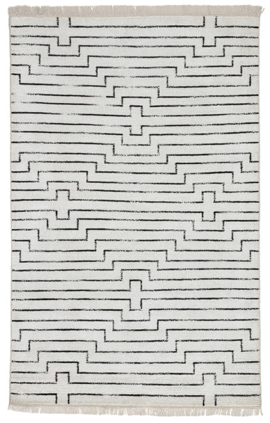 Jaipur Living Alloy SAT02 Geometric White Hand Loomed Area Rugs