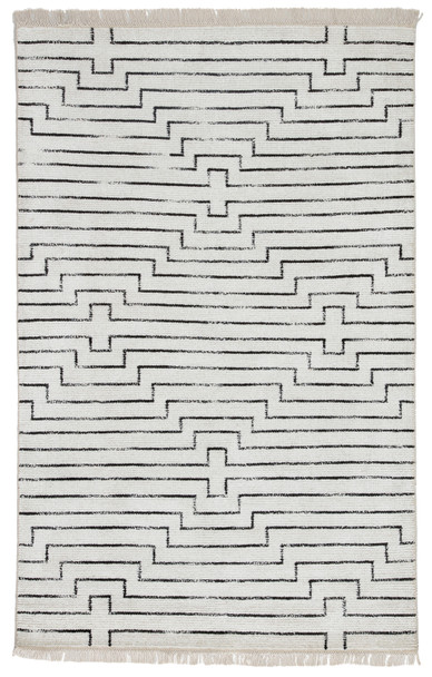 Jaipur Living Alloy SAT02 Geometric White Hand Loomed Area Rugs