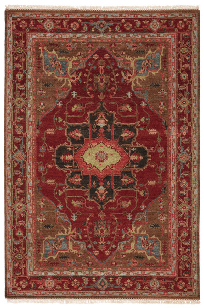 Jaipur Living York UT02 Medallion Red Hand Knotted Area Rugs