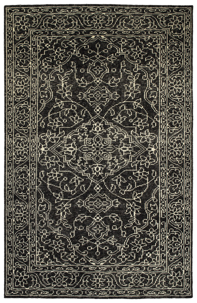 Kaleen Herrera Hand-knotted Hra07-38 Charcoal Area Rugs