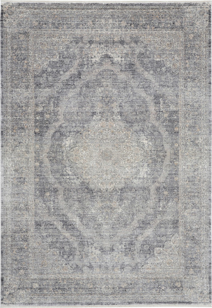 Nourison Starry Nights Stn05 Charcoal/creme Area Rug - 5'3" X 7'3" Rectangle