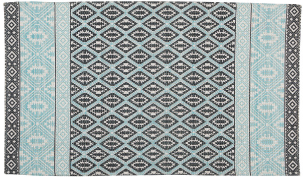 Nourison Darien Dar05 Aqua Area Rug - 2'3" X 3'9" Rectangle