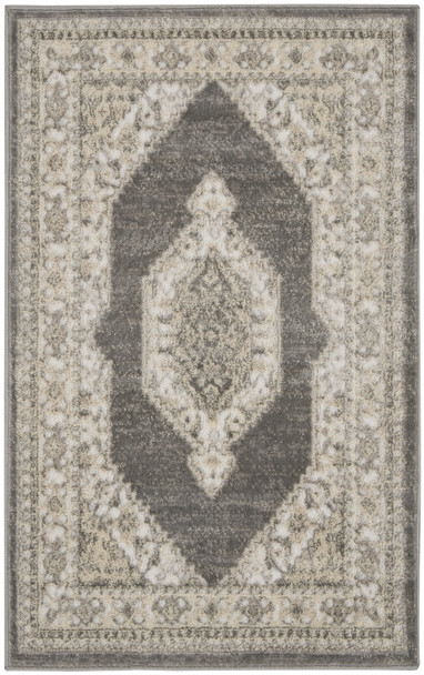 Nourison Cyrus Cyr01 Ivory/grey Area Rug - 2'6" X 4' Rectangle