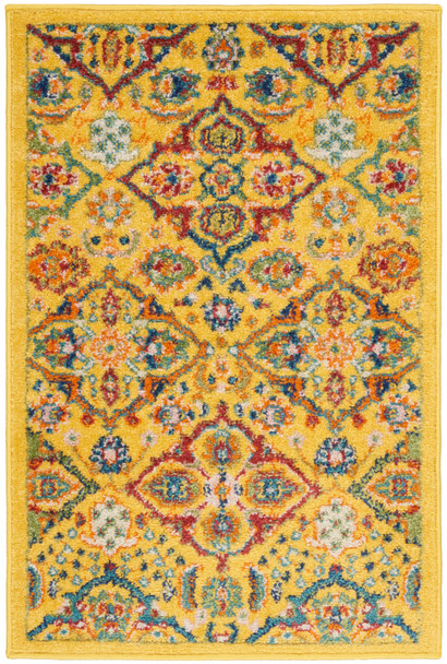 Nourison Allur Alr03 Yellow Multicolor Area Rugs