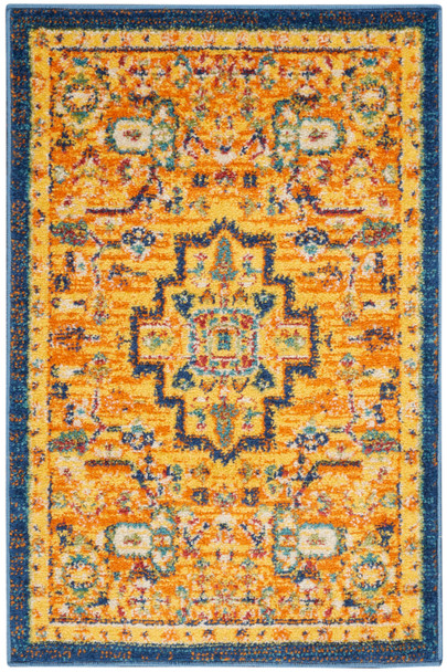 Nourison Allur Alr04 Orange Multicolor Area Rugs