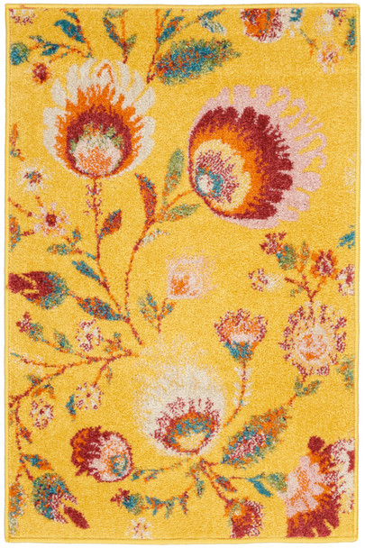 Nourison Allur Alr08 Yellow Multicolor Area Rugs