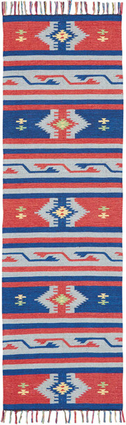 Nourison Baja Baj03 Blue/red Area Rugs