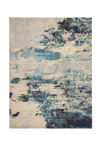 Nourison Celestial Ces02 Ivory/teal Blue Area Rugs