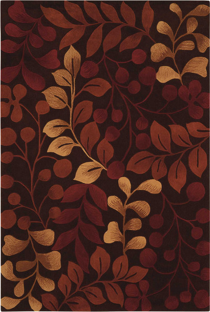 Nourison Contour Con02 Chocolate Area Rugs