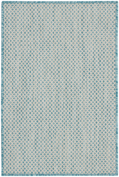 Nourison Courtyard Cou01 Ivory Aqua Area Rugs