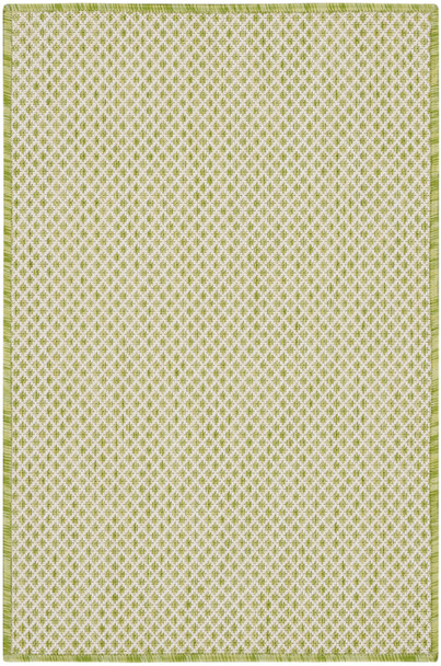 Nourison Courtyard Cou01 Ivory Green Area Rugs