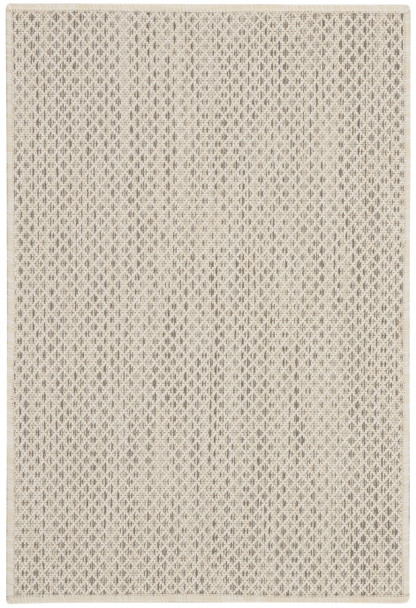 Nourison Courtyard Cou01 Ivory Silver Area Rugs