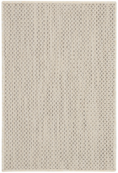 Nourison Courtyard Cou01 Ivory Silver Area Rugs