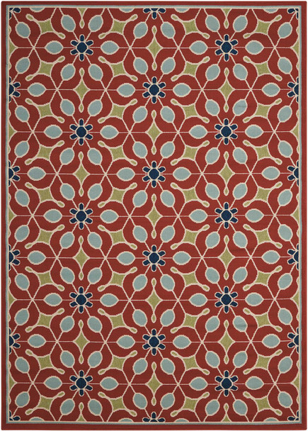 Nourison Caribbean Crb07 Rust Area Rugs