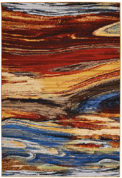 Nourison Chroma Crm04 Lava Flow Area Rugs