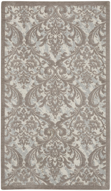 Nourison Damask Das02 Ivory/grey Area Rugs