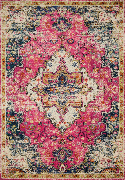 Loloi II Nadia Nn-04 Pink / Midnight Power Loomed Area Rugs