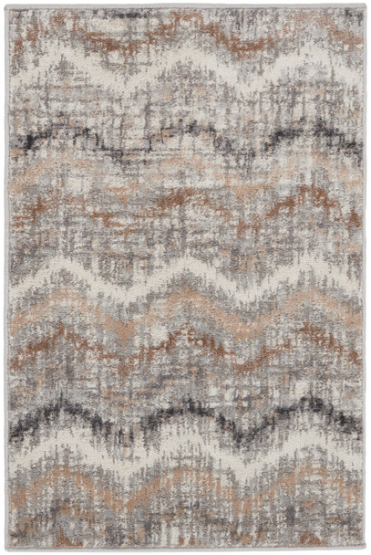 Nourison Elation Etn04 Grey Ivory Area Rugs