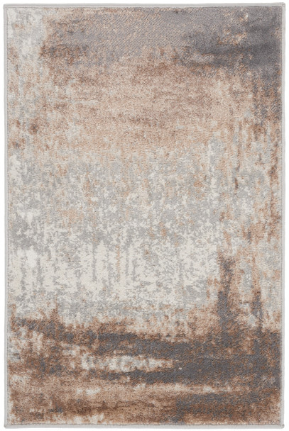 Nourison Elation Etn07 Grey Ivory Area Rugs