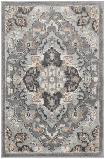 Nourison Elation Etn09 Grey Area Rugs