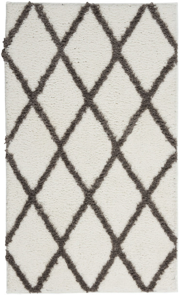 Nourison Feather Soft Fea01 Ivory Charcoal Area Rugs