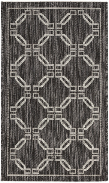 Nourison Garden Party Grd02 Charcoal Area Rugs