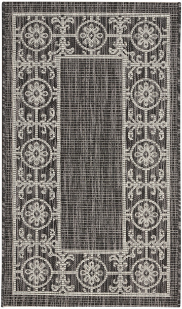 Nourison Garden Party Grd03 Charcoal Area Rugs
