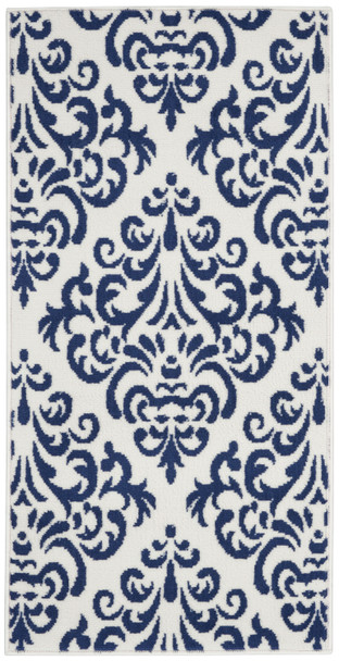 Nourison Grafix Grf06 White Blue Area Rugs
