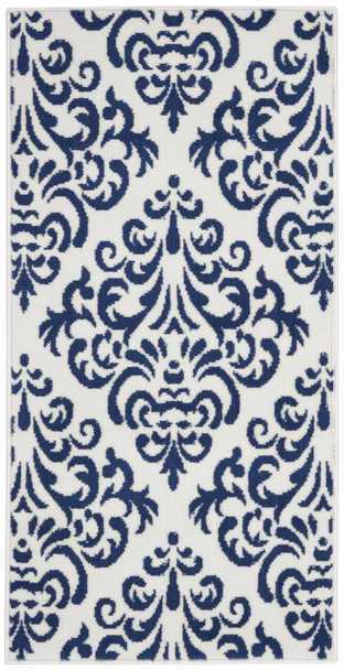 Nourison Grafix Grf06 White Blue Area Rugs