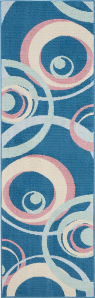 Nourison Grafix Grf21 Blue Multi Colored Area Rugs