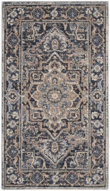 Kathy Ireland Moroccan Celebration Ki381 Navy Area Rugs