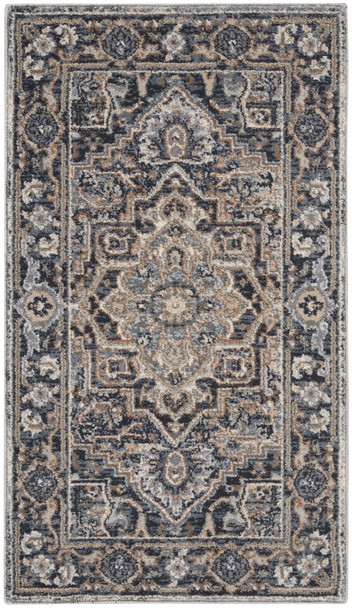 Kathy Ireland Moroccan Celebration Ki381 Navy Area Rugs