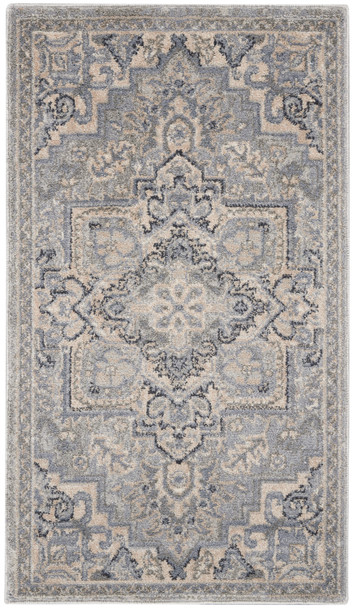 Kathy Ireland Moroccan Celebration Ki382 Silver Area Rugs