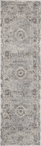 Kathy Ireland Grand Expressions Ki52 Dark Grey Ivory Area Rugs