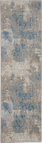 Nourison Karma Krm07 Ivory/light Blue Area Rugs