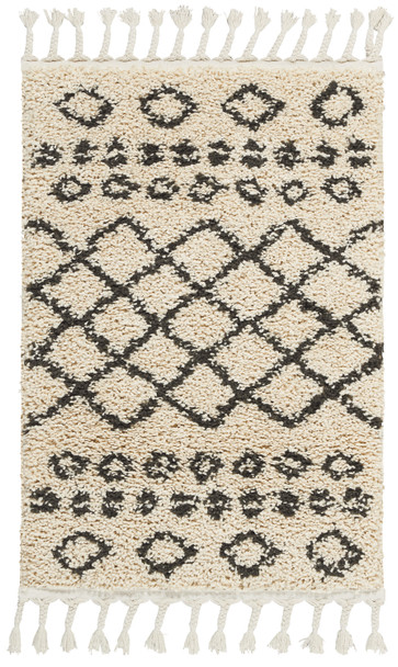 Nourison Moroccan Shag Mrs02 Cream Area Rugs