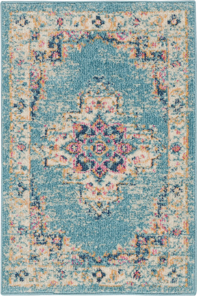 Nourison Passion Psn03 Light Blue Area Rugs