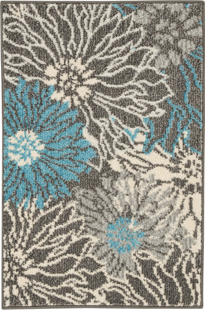 Nourison Passion Psn17 Charcoal/blue Area Rugs