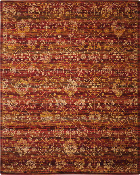 Nourison Rhapsody Rh007 Sienna/gold Area Rugs