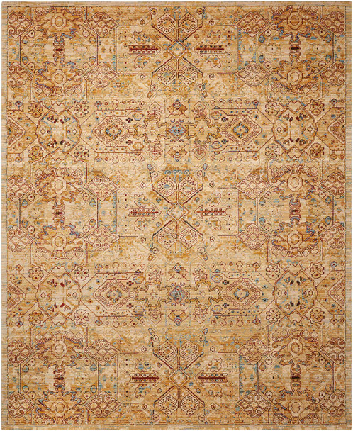 Nourison Rhapsody Rh008 Light Gold Area Rugs