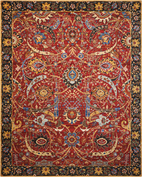 Nourison Rhapsody Rh015 Red Area Rugs