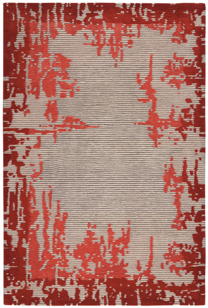 Nourison Symmetry Smm02 Beige/red Area Rugs