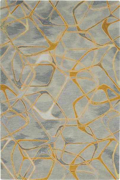 Nourison Symmetry Smm05 Grey/yellow Area Rugs